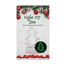 Christmas room decoration - battery operated light-up tree 20cm